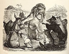 Dessin de Grandville (1838-1840).