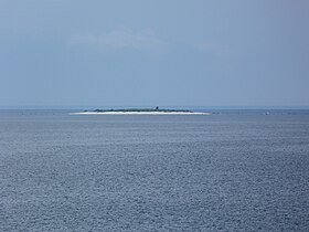 Vue de l'île le 23 août 2011.