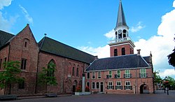 Nicholas Church (left) and renaissance town hall (right) in Appingedam