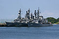 JS Hatsuyuki, JS Amagiri and Hamagiri at Yokosuka on 17 June 2007.