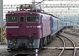 ED75 721牽引 14系座席車 急行「津軽」（1987年 青森駅）