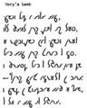 Junior Quikscript example passage from 'Mary Had a Little Lamb'