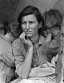 Image 9In Migrant Mother (1936) Dorothea Lange produced the seminal image of the Great Depression. The FSA also employed several other photojournalists to document the depression. (from Photojournalism)