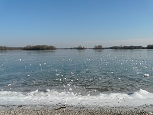 La plage du Morlet en hiver.