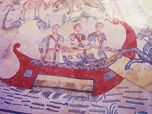 A ship in the Great Hunt mosaic