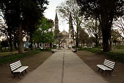 Parroquia San Lucas Evangelista, view from the San Martin Square