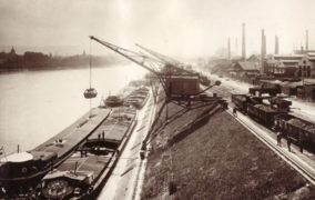 Le port de Bâle-St.Johann en 1919.