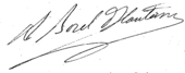 signature d'André Borel d'Hauterive