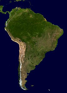South America, by NASA