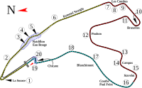 Layout of the Circuit de Spa-Francorchamps