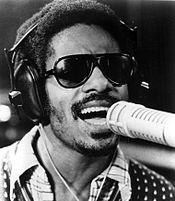Stevie Wonder performing in 1973