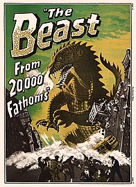 Affiche du film américain Le Monstre des temps perdus (1953).