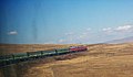 Train du Transmongol dans le désert de Gobi.
