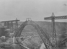 Viaducto de Garabit: construcción en voladizo del arco