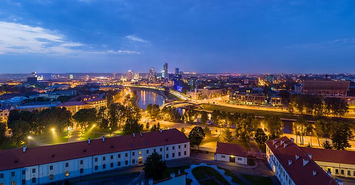 Panorama donjeg grada u Vilniusu