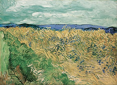 Wheat Field with Cornflowers at Wheat Fields, by Vincent van Gogh