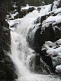 Kamieńczyk Falls in winter