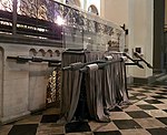 The processional litter with perspex cover for the chest