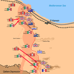 Axis Armoured Divisions counter-attack: 6:00 p.m. 24 October