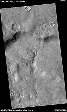 Dendritic channel system, as seen by HiRISE