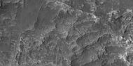 Close view of ridges, as seen by HiRISE under HiWish program