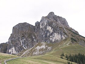 L'Aggenstein vu du nord depuis le refuge d'Ostl