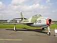 Un F-84F exposé dans un musée de Berlin.