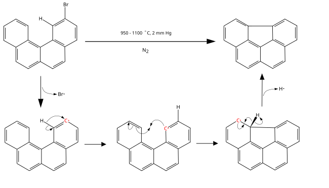 Aryl radical 1,2-shift in a helicene