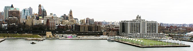 Park and promenade viewed from Manhattan