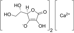 Représentation de Cram de la structure de l'ascorbate de calcium