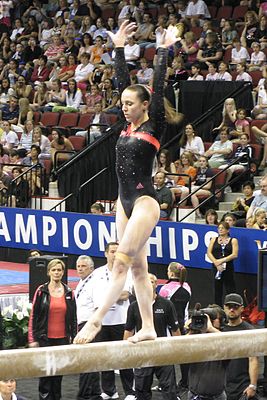 Меммель на бревне, Чемпионат США 2008 г.