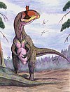 Artist's restoration of Cryolophosaurus.