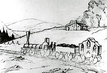 Drawing of the Erie and Kalamazoo Railroad