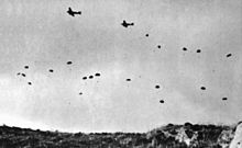 German paratroopers taking the Greek island of Crete, May 1941.