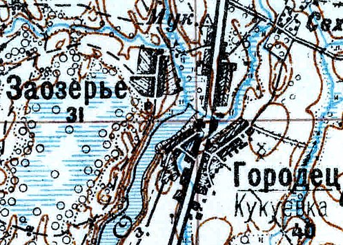 План деревни Городец. 1926 год