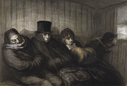 The Second Class Carriage (1864) by Honoré Daumier