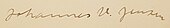 signature de Johannes V. Jensen