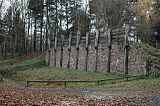 Recoonstructed Celtic fortification wall at the hillfort