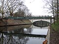 Kiehlsteg am Tag vor dem Abriss, im Hintergrund die Lohmühlenbrücke