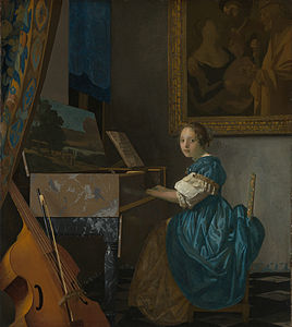 Lady Seated at a Virginal, by Johannes Vermeer
