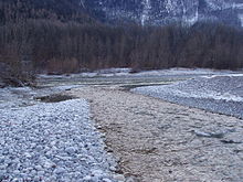 Confluence de la Lammer dans la Salzach.