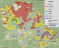 Linguistic structure of Vojvodina by settlements 1910.