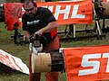 Fastest double cut chainsaw contest