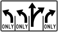 R3-H8dj Lane Use Control Sign (L-L-TR-R)