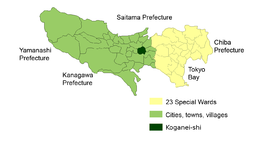 Koganei – Mappa