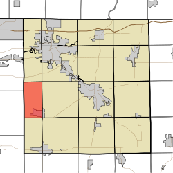 Location of Olive Township in Elkhart County