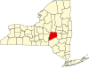 State map highlighting Otsego County