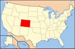 Location of Colorado in the United States