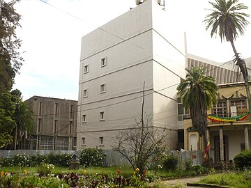 New research facility at the National Museum of Ethiopia; on the left is the exhibition hall.