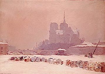 Notre-Dame de Paris, Neige, musée des beaux-arts de Rouen.